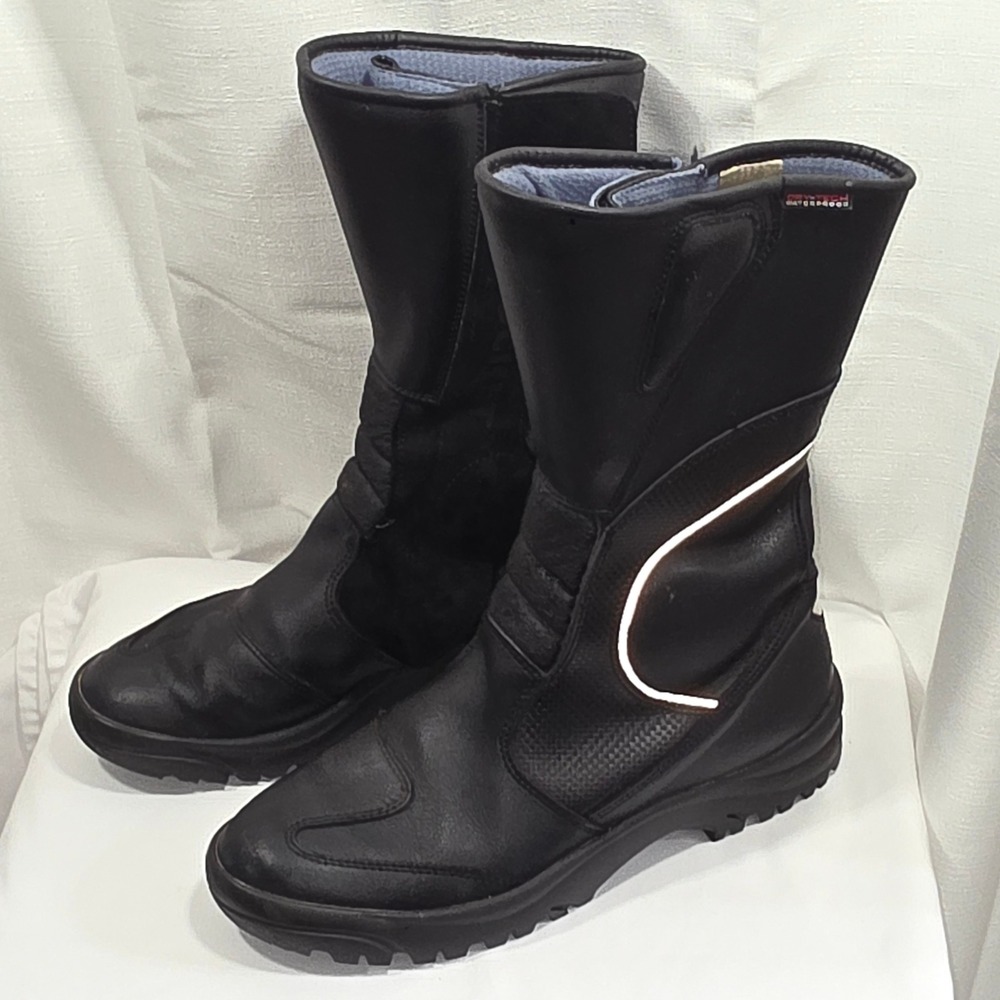 Joe Rocket Dry-Tech Waterproof Motorcycle Boots Mens 12 Black Leather Meteor